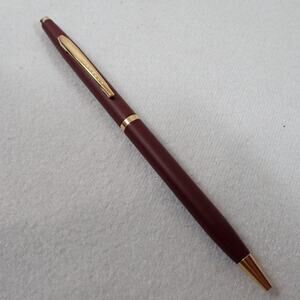 Vintage Apollo Computer Bradley USA Burgundy Gold Executive Ballpoint Pen
